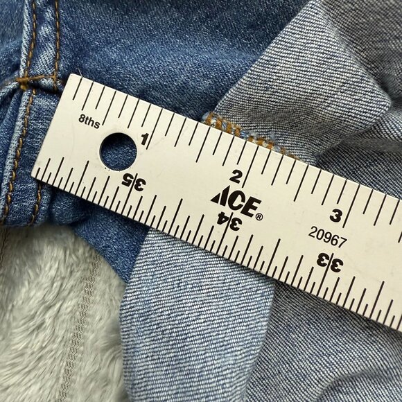 KanCan Denim Shorts Womens 7/27 Distressed Blue Jean Cuffed Stretch Grunge Faded - Picture 6 of 8